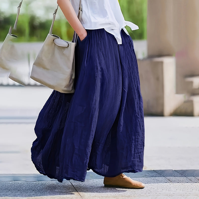 Flowy A-Line Dress With Pockets