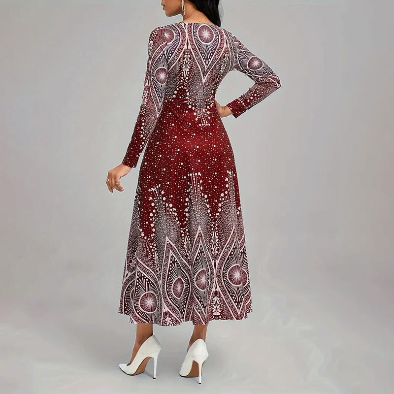 Long Sleeve Party Maxi Dress