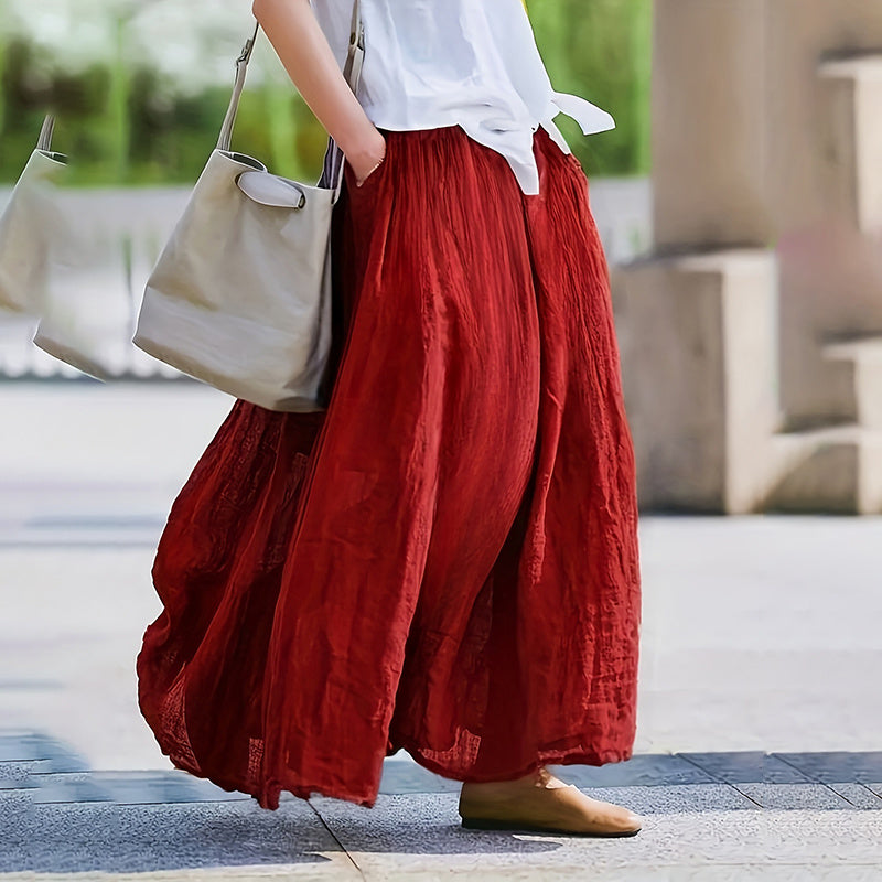 Flowy A-Line Dress With Pockets