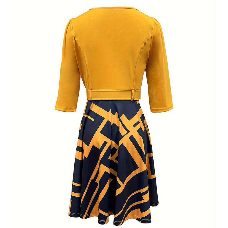 Geometric Midi Dress