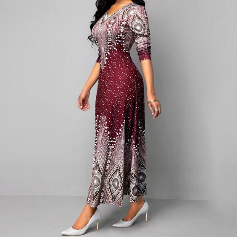 Long Sleeve Party Maxi Dress