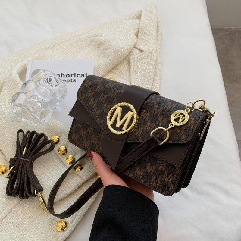Printed Letter Messenger Bag