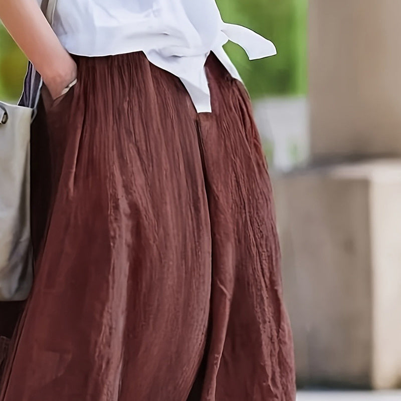 Flowy A-Line Dress With Pockets