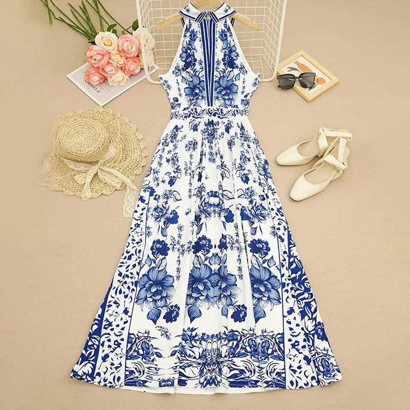 A-Line Summer Dress with a Tie-Waist