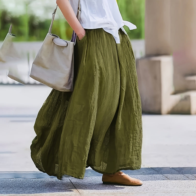 Flowy A-Line Dress With Pockets