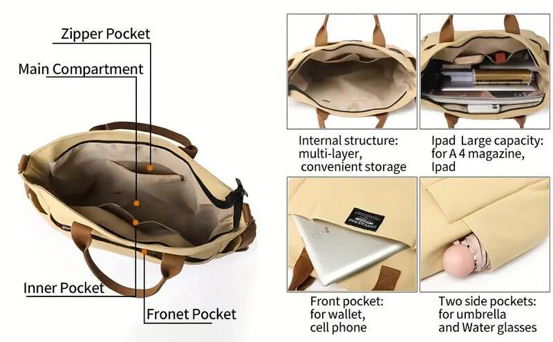 Versatile Canvas Crossbody Tote