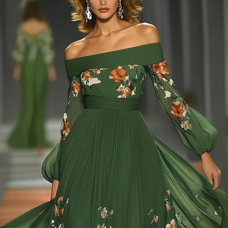Off-Shoulder A-Line Dress