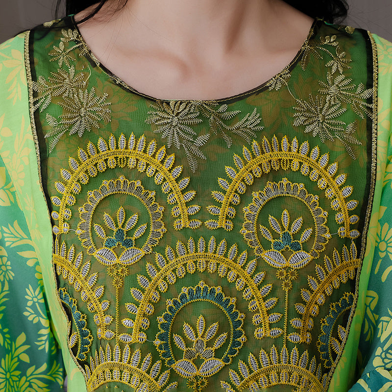 Boho Embroidered Maxi Dress – NovaBoho