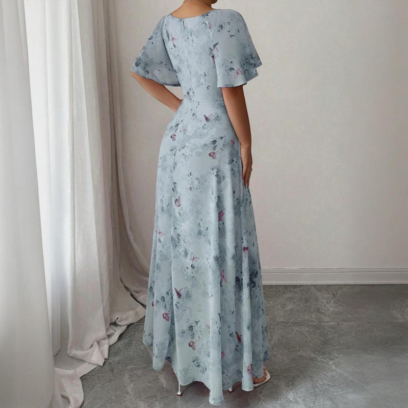 Square Neck Dress A-Line Maxi Dress
