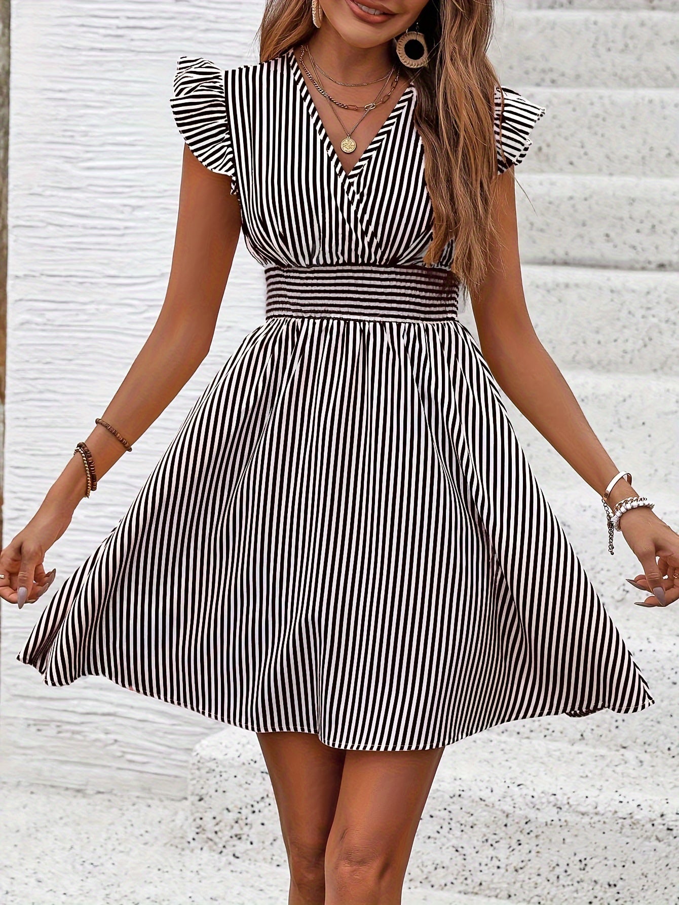 V-Neck Summer Mini Dress