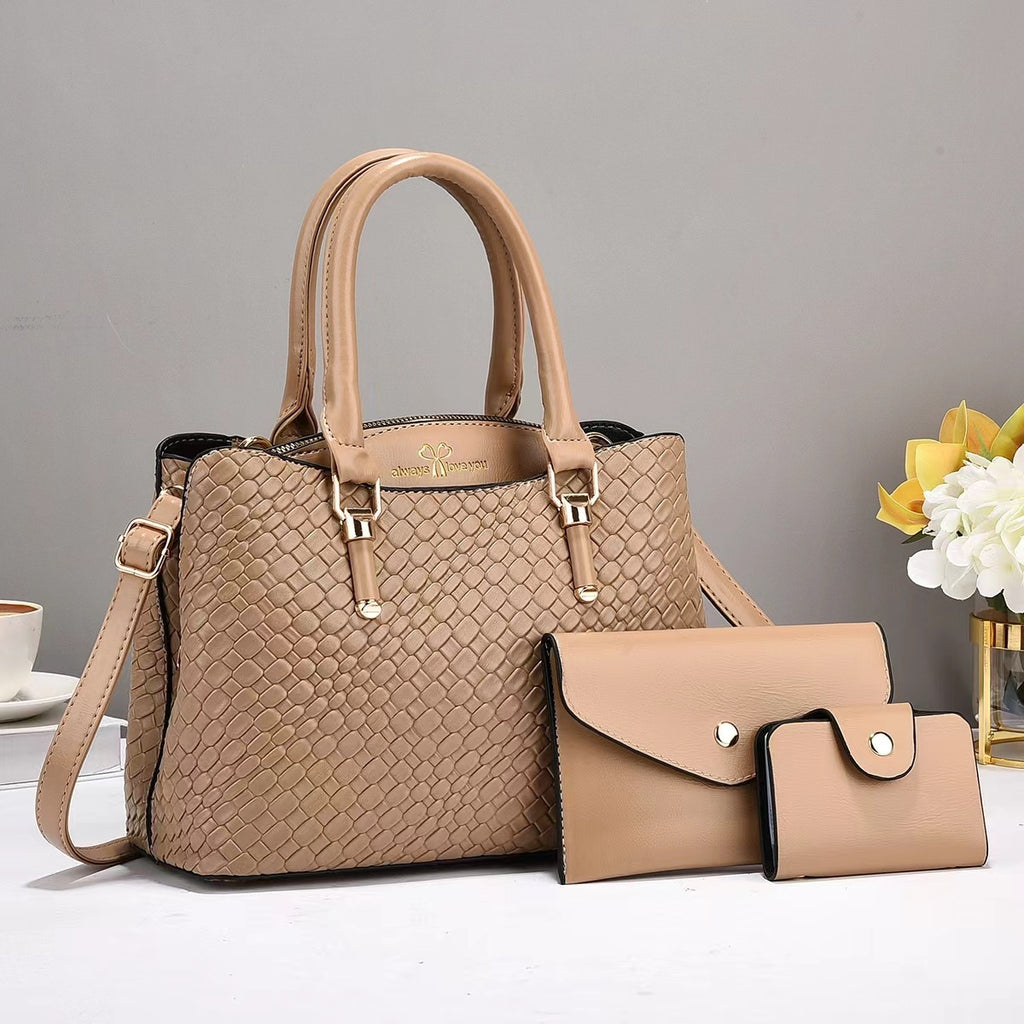 Woven Three-Piece Tote Set