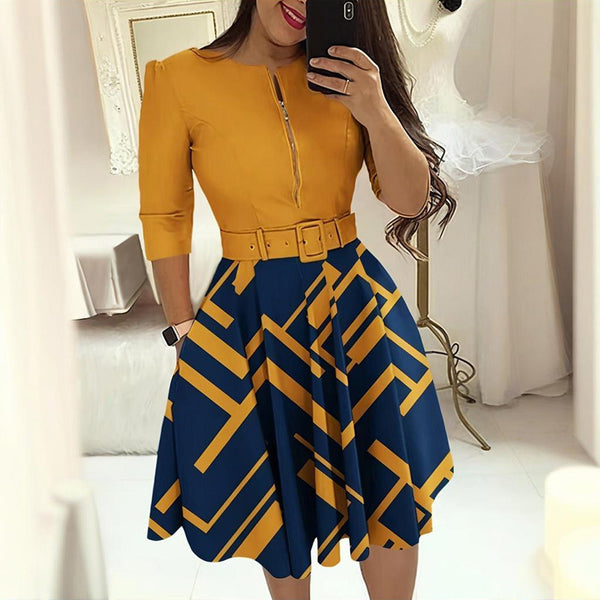 Geometric Midi Dress