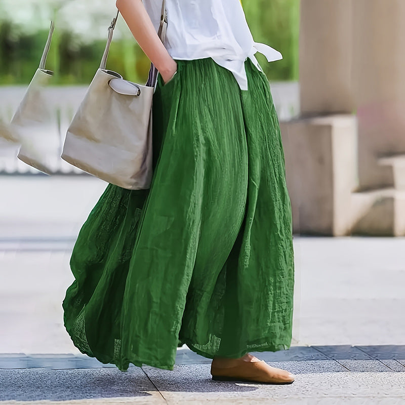 Flowy A-Line Dress With Pockets