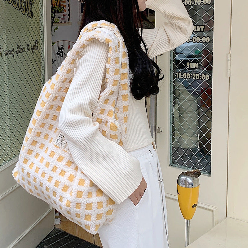 Waffle Flannel Tote Bag
