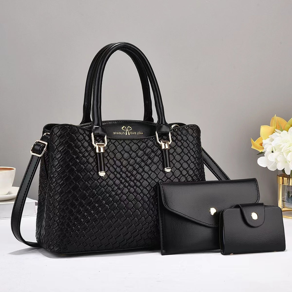Woven Three-Piece Tote Set