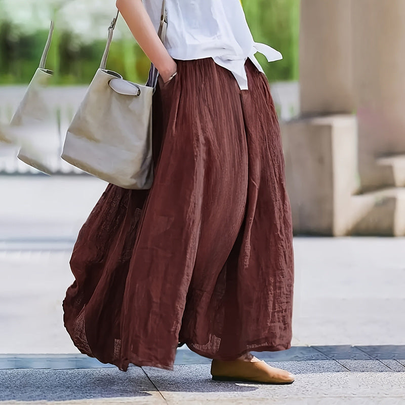 Flowy A-Line Dress With Pockets
