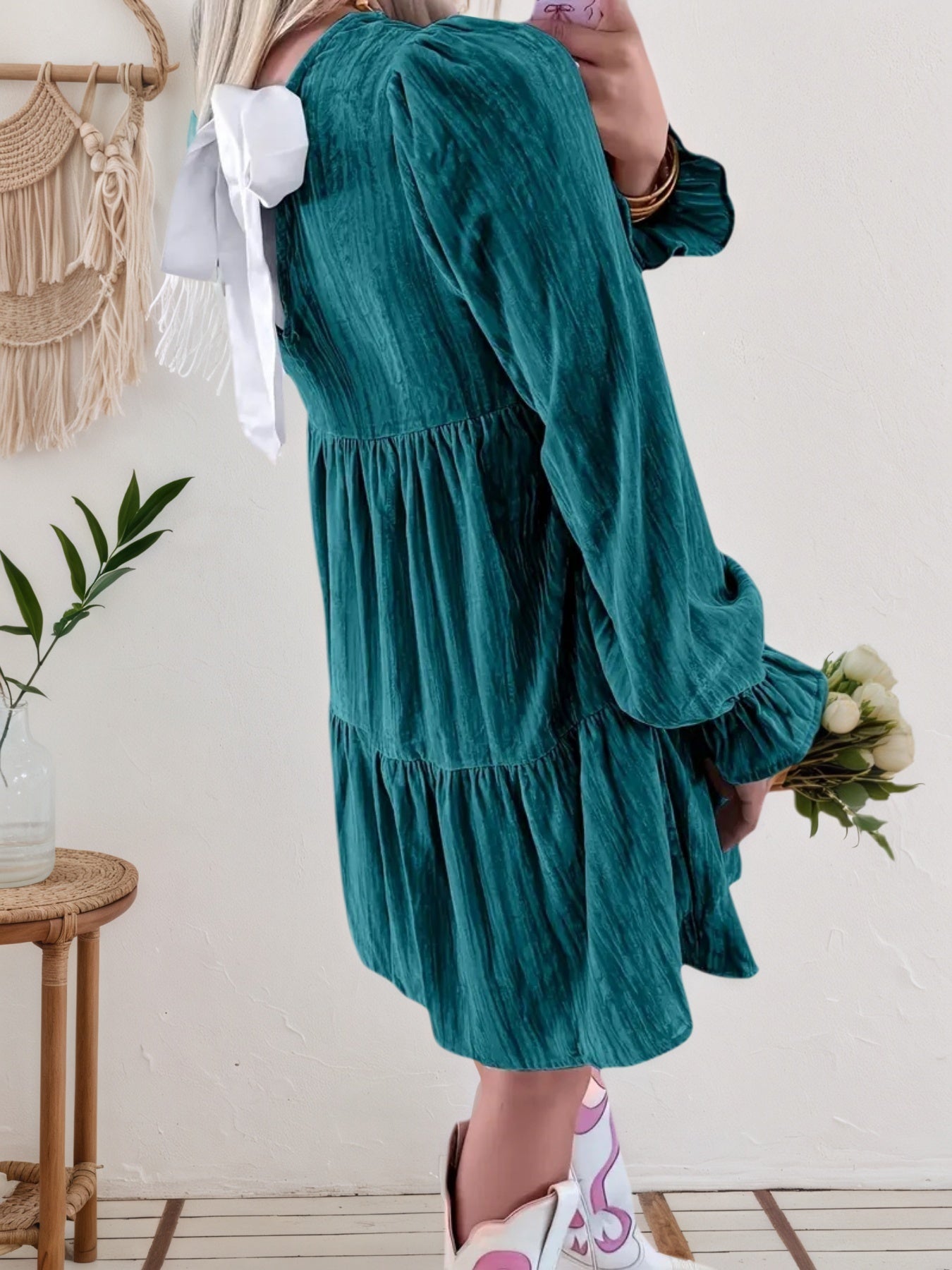 Butterfly Bow A-Line Dress