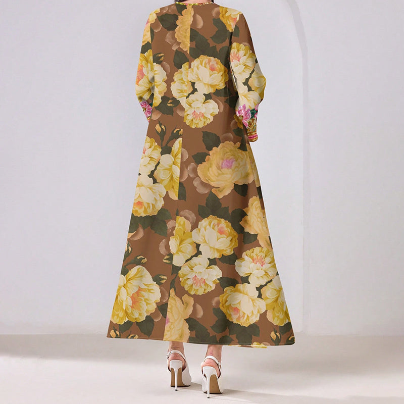 Floral V-Neck Maxi Dress