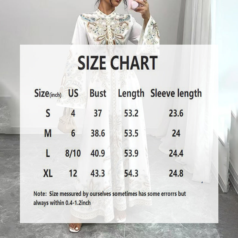 Elegant High-Neck Floral Maxi Dress