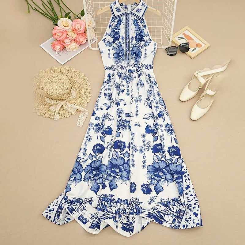 A-Line Summer Dress with a Tie-Waist
