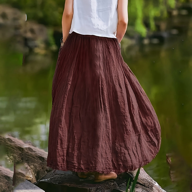 Flowy A-Line Dress With Pockets