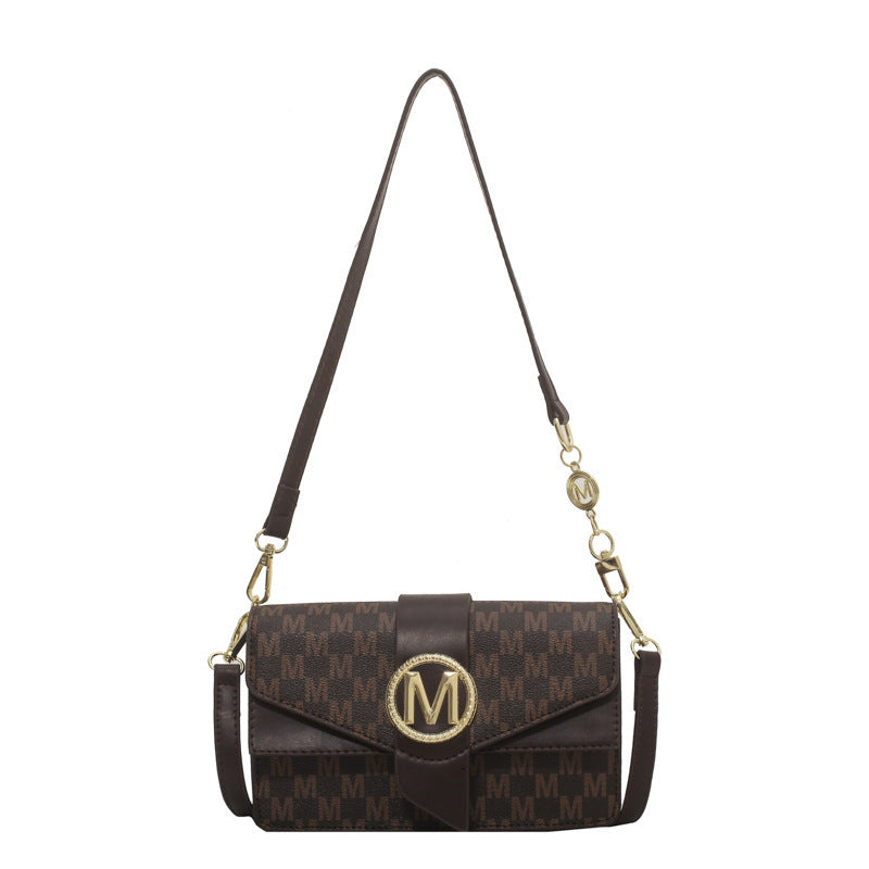 Printed Letter Messenger Bag