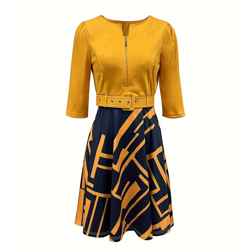 Geometric Midi Dress