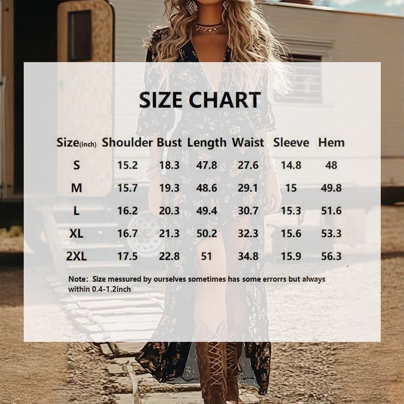 Boho Ruffled Hem Dress
