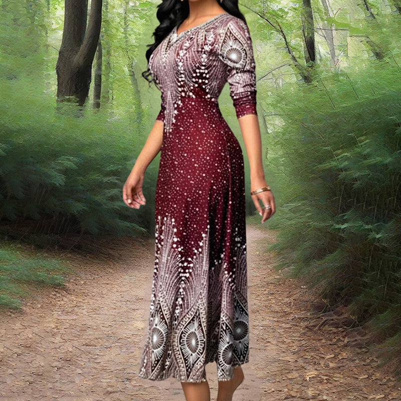 Long Sleeve Party Maxi Dress