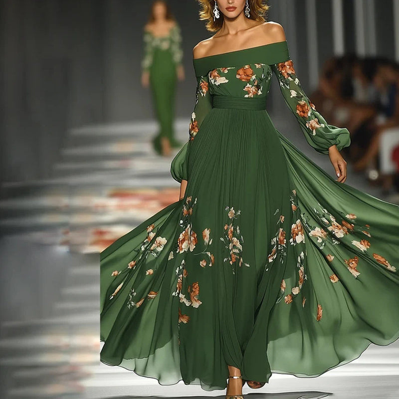 Off-Shoulder A-Line Dress