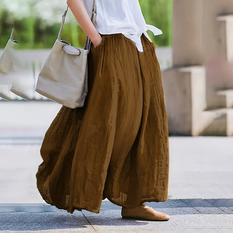 Flowy A-Line Dress With Pockets