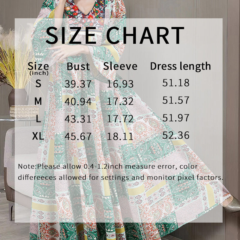 V-Neck Embroidered Maxi